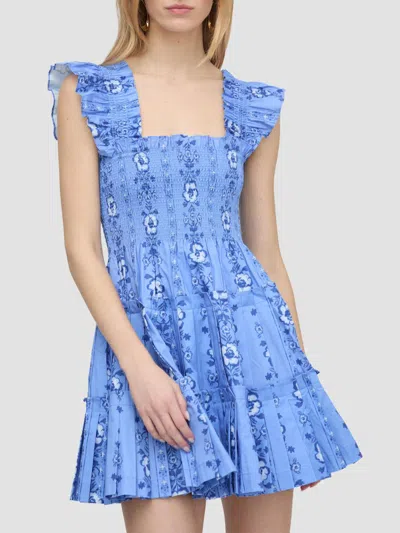 Hill House Home The Charlotte Nap Dress Arcadia Border In Blue