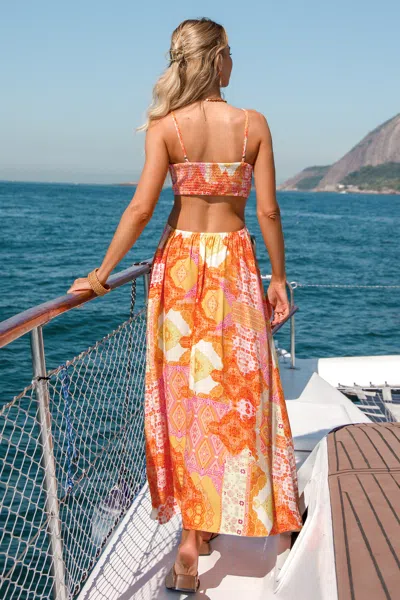Cupshe June Plans Patchwork Maxi Dress In Multi