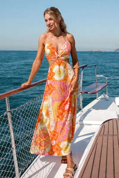 Cupshe June Plans Patchwork Maxi Dress In Multi