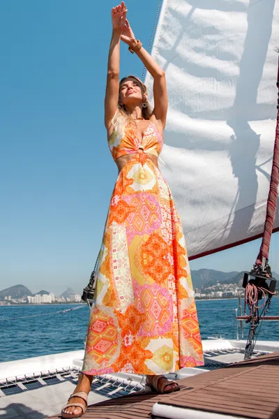 Cupshe June Plans Patchwork Maxi Dress In Multi