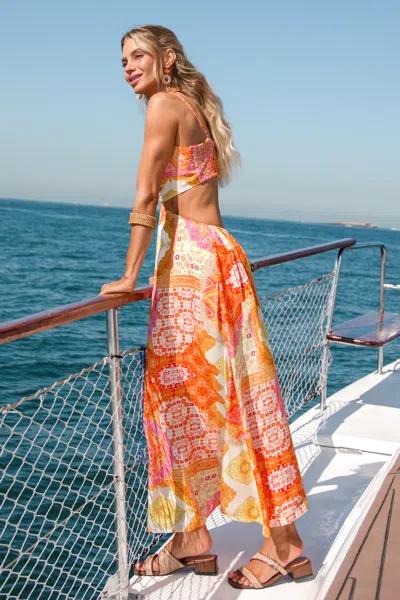Cupshe June Plans Patchwork Maxi Dress In Multi