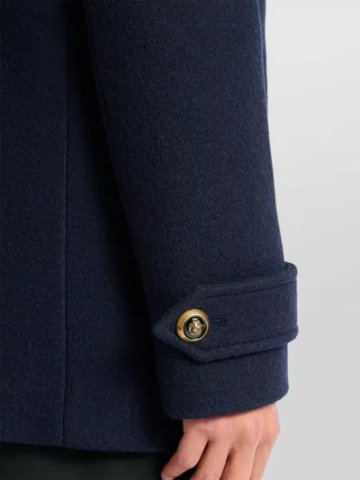 Balmain Double Breasted Coat Notch Lapels Buttons In Multi