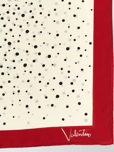 Valentino Off-white Little Star Starry Polka Dot Scarves In Neutral