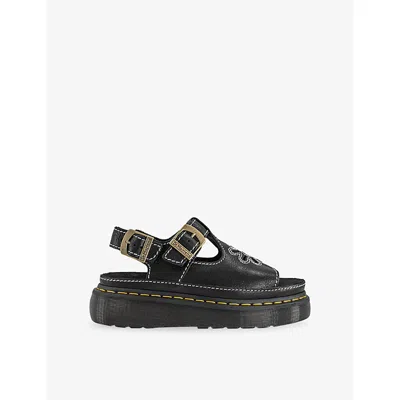 Dr. Martens Dunnet Flower Full Grain Leder Sandalen In Black