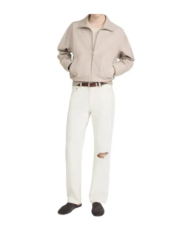 Frame Long-sleeved Leather Jacket In Brown