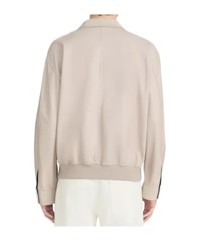 Frame Long-sleeved Leather Jacket In Brown