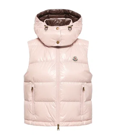 Moncler Niverolle Sleeveless Puffer Jacket In Pink