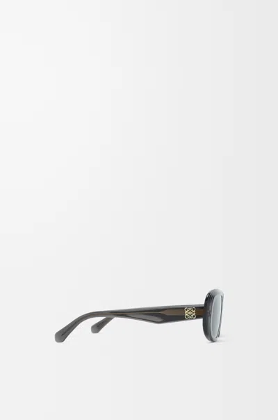 Loewe Mini Anagram Steps Rectangular Sunglasses In Blue
