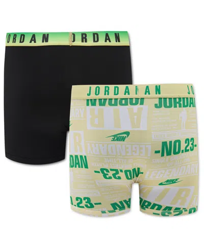 Jordan Boys' 8-20 Dri-fit Printed Boxer Briefs, 2-pack In Multi