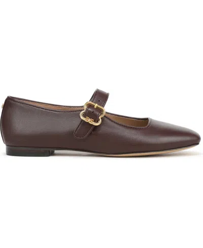 Sam Edelman Michaela Buckle-strap Ballet Flat In Burgundy