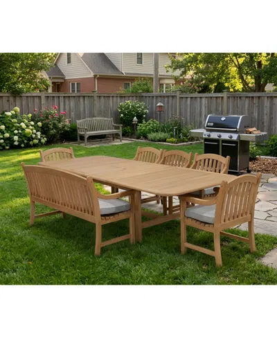 Macy's Bristol 7-pc. Rectangle Dining Set (dining Table, Dining Chairs And Bench), Created For  In Multi