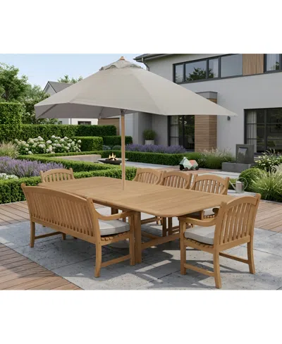 Macy's Bristol 7-pc. Rectangle Dining Set (dining Table, Dining Chairs And Bench), Created For  In Multi