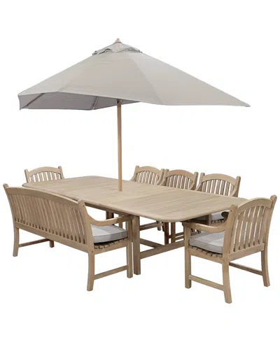 Macy's Bristol 7-pc. Rectangle Dining Set (dining Table, Dining Chairs And Bench), Created For  In Multi