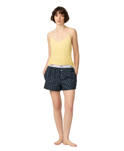 Gap Women's Poplin Pull-on Boxer Shorts In Blue