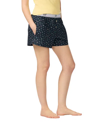 Gap Women's Poplin Pull-on Boxer Shorts In Blue