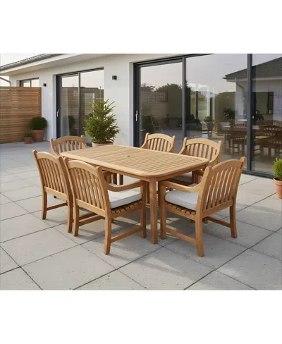 Macy's Bristol 7-pc. Rectangle Dining Set (dining Table And Dining Chairs), Created For  In Brown