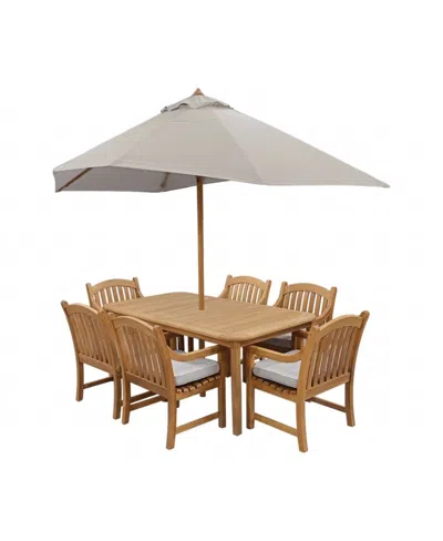 Macy's Bristol 7-pc. Rectangle Dining Set (dining Table And Dining Chairs), Created For  In Brown