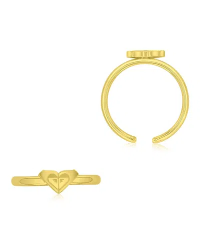 Roxy Waterproof Yellow Triangular Heart Toe Ring In Gold