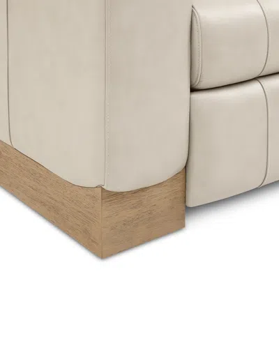 Macy's Maxyne 6-pc. Leather 3 Power L Sectional With Console In Multi