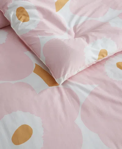 Marimekko Unikko Cotton Percale Comforter Set In Pink
