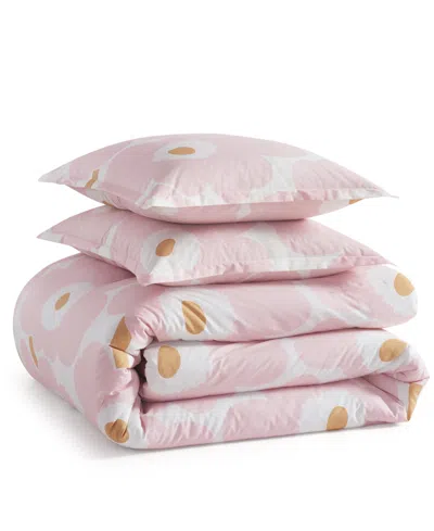 Marimekko Unikko Cotton Percale Comforter Set In Pink
