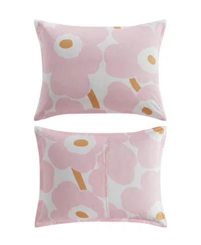 Marimekko Unikko Cotton Percale Comforter Set In Pink