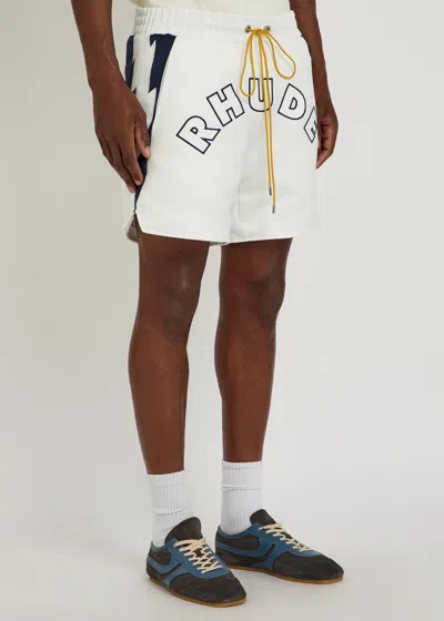 Rhude Logo Printed Drawstring Lightning Shortrs In Multi