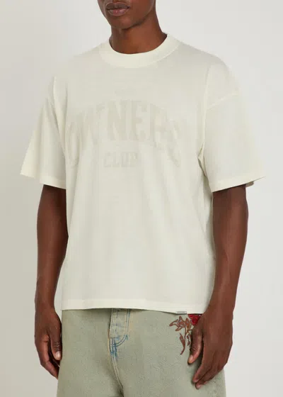 Represent Owners Printed Cotton T-shirt In White