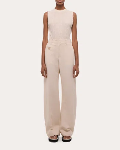Helmut Lang Wide-leg Cotton Sailor Trousers In Brown
