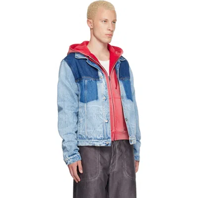 Maison Margiela Patchwork Denim Jacket In Blue