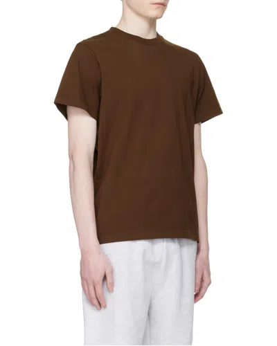 Entire Studios Classic Crew-neck T-shirt In Burgundy