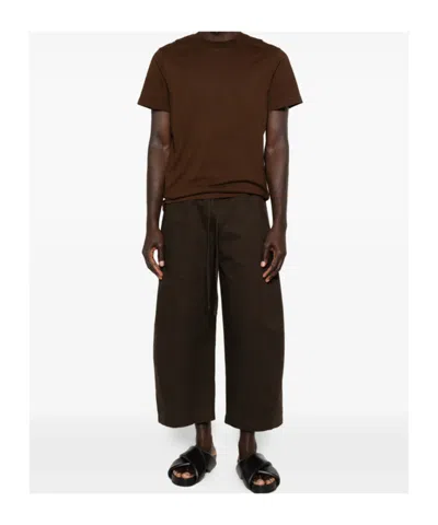 Entire Studios Classic Crew-neck T-shirt In Burgundy