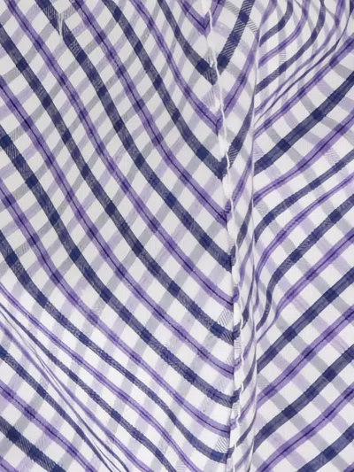 Isaia Check-pattern Face Mask In White