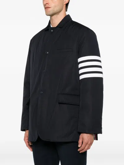 Thom Browne Flap-pocket Stripe Jacket In Black
