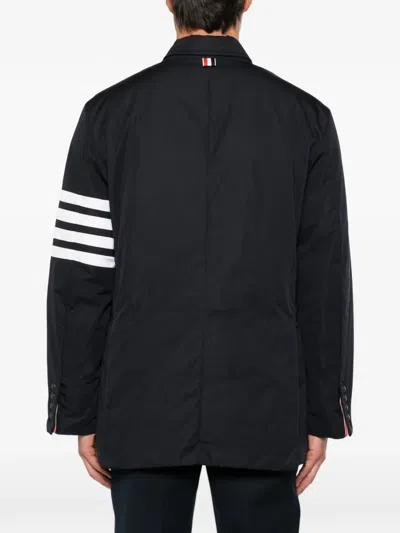 Thom Browne Flap-pocket Stripe Jacket In Black