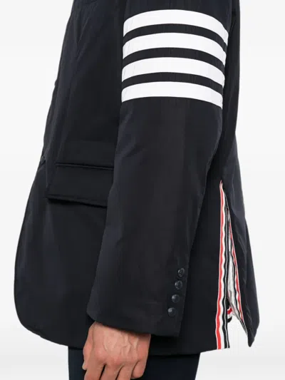 Thom Browne Flap-pocket Stripe Jacket In Black