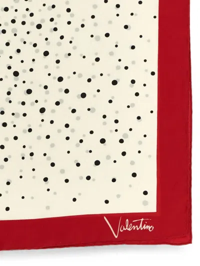 Valentino Off-white Little Star Starry Polka Dot Scarves In Pattern