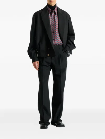 Balmain Printed Silk Shirt In Multi