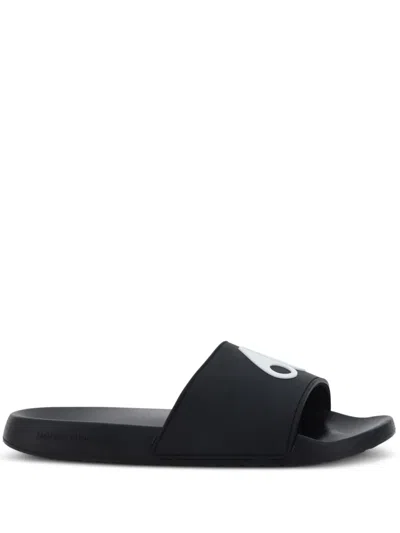 Moose Knuckles Logo Icon Sport Slides In Black