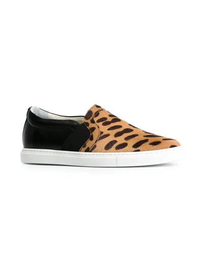 Lanvin Leopard-print Pull-on Sneakers In Multi