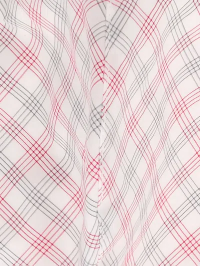 Isaia Check-pattern Face Mask In Pink