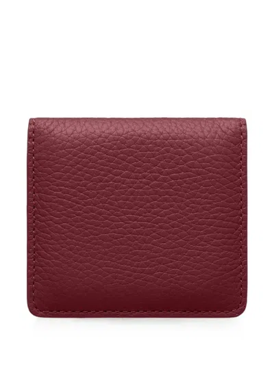 Maison De Sabre Leather Compact Mirror In Red