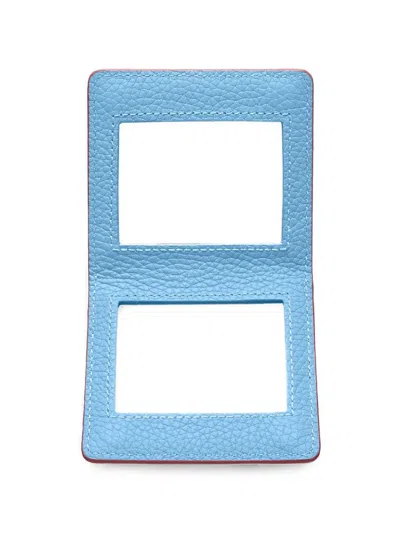 Maison De Sabre Leather Compact Mirror In Red