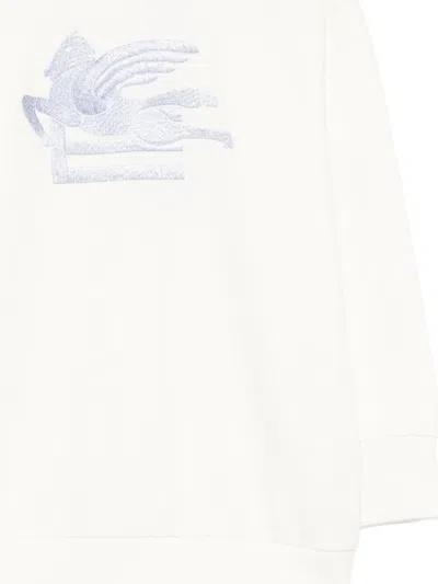 Etro Pegasus-embroidered Sweatshirt In White