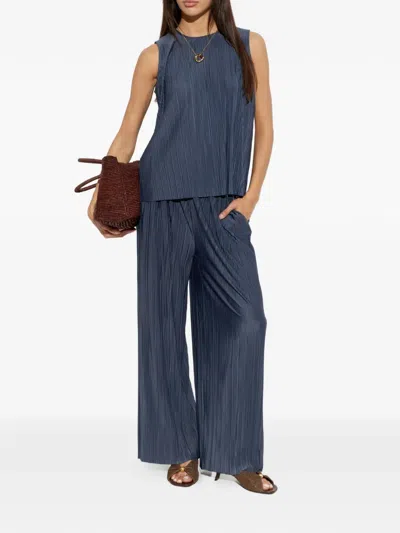 Samsoe & Samsoe Uma Pleated Trousers In Blue