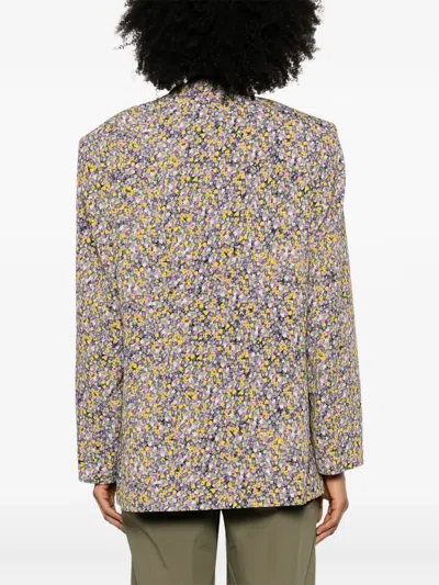 N°21 Floral-print Flap-pocket Blazer In Multi