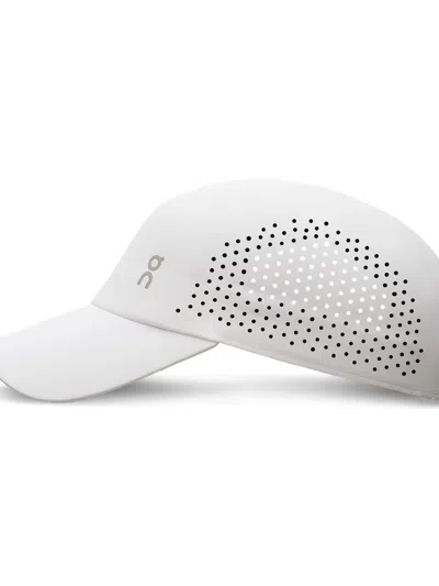 On Lightweight Perforated Cap In White