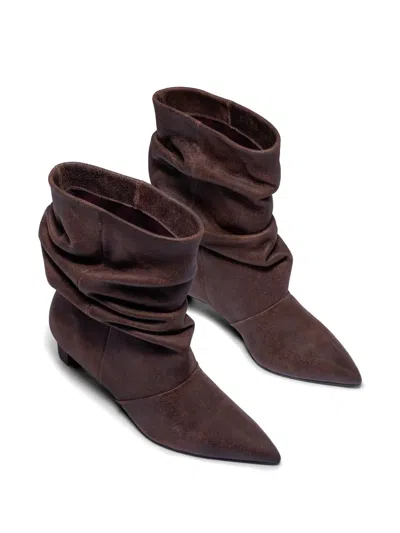 Bernardo Etta Pointed-toe Boots In Brown