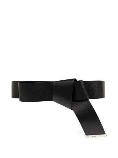 Givenchy Trench Leather Belt In Black