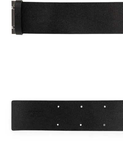 Givenchy Trench Leather Belt In Black